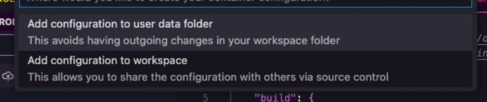 Add configuration workspace