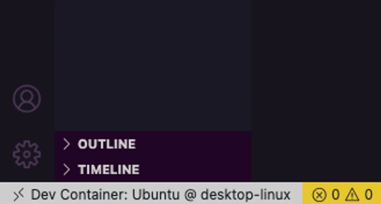 Connected to Ubuntu dev container