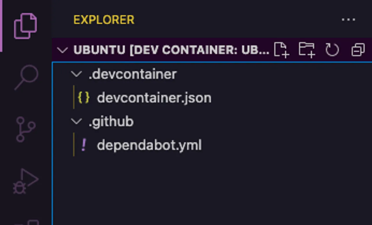 Dev container directory